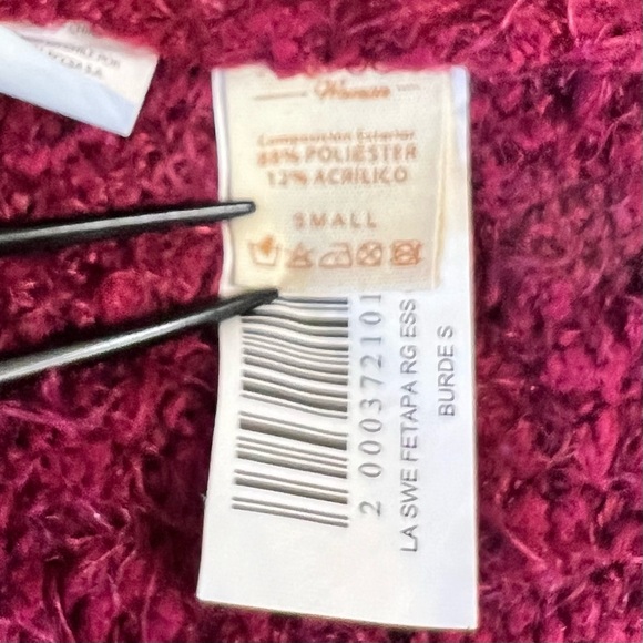 Regatta Small Womens Sweater Burgundy Fuzzy - Picture 8 of 8